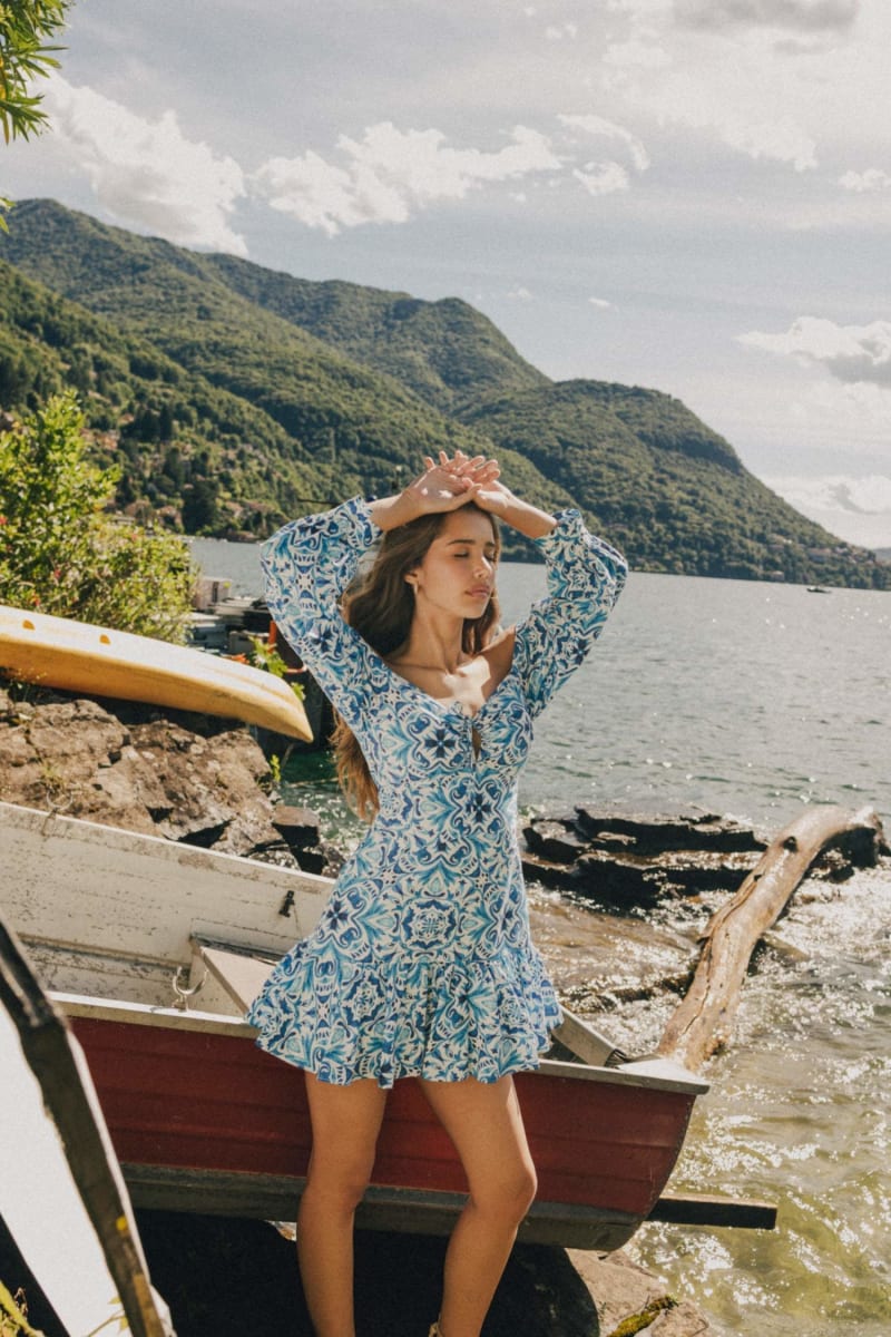Off-Shoulder Printed Dress - thumbnail 3
