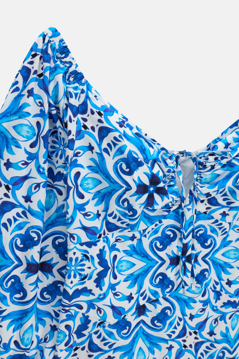 Off-Shoulder Printed Dress