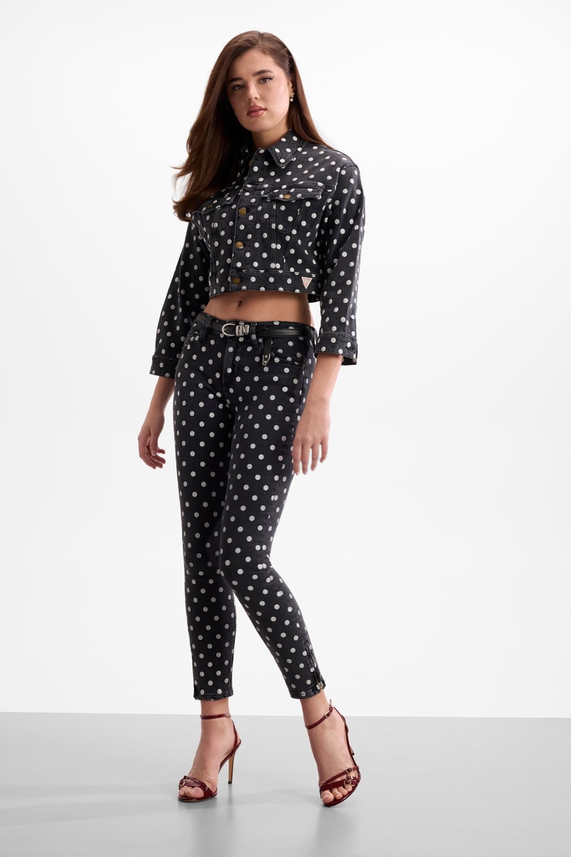 Dot cropped jacket