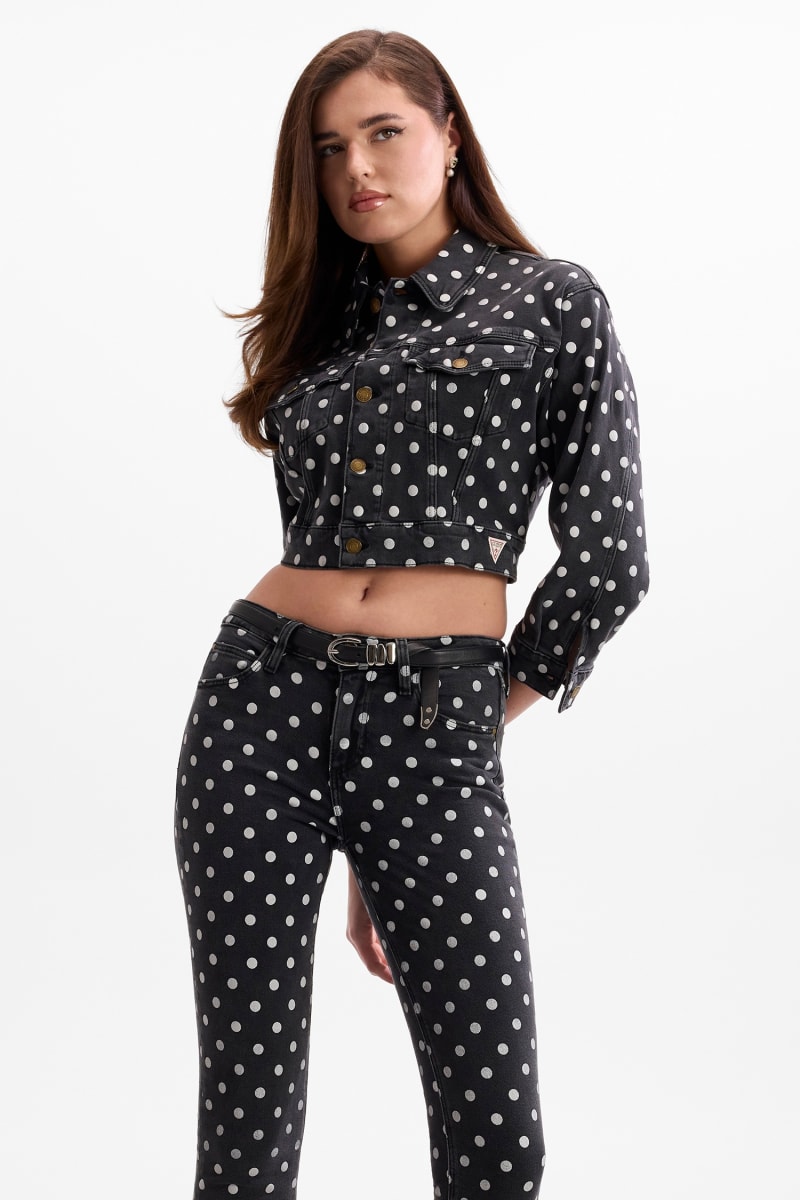 Dot cropped jacket