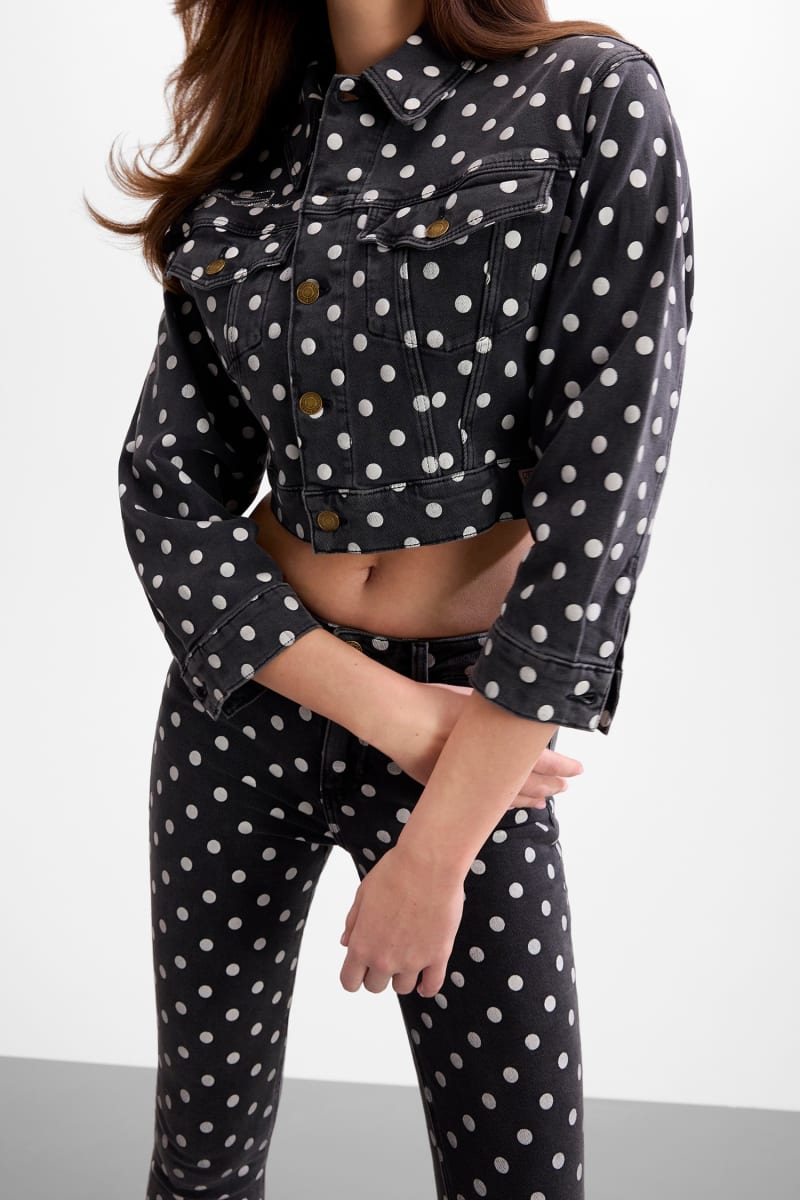 Dot cropped jacket