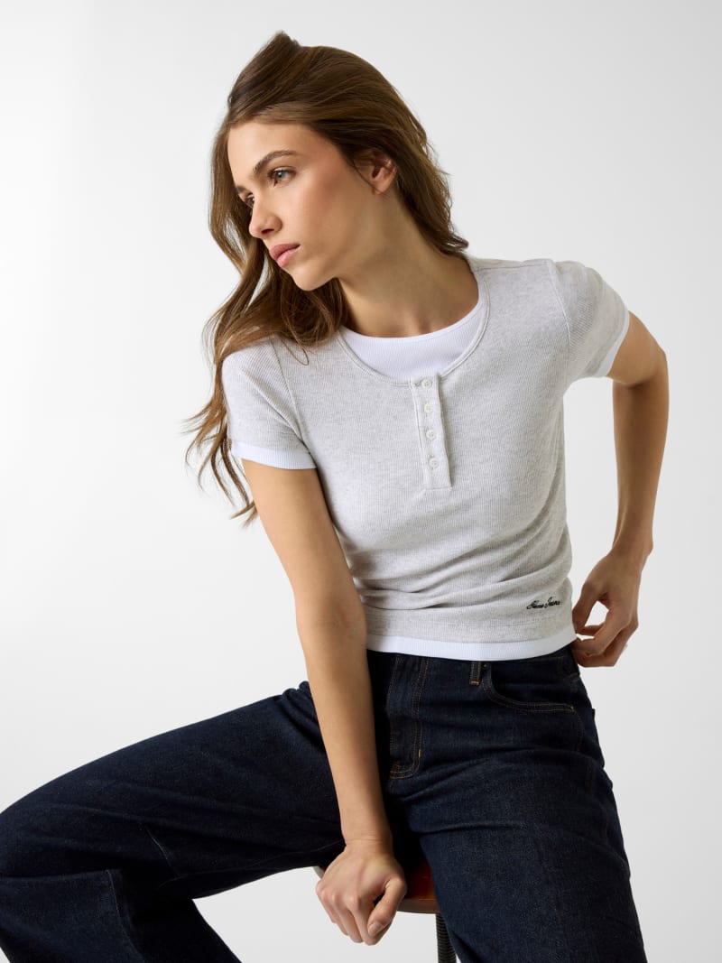 GUESS® Double rib-knit top