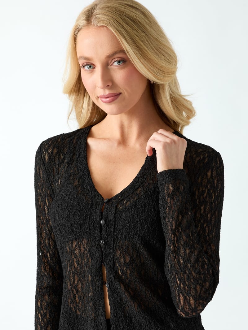 GUESS® Lace knit top Women