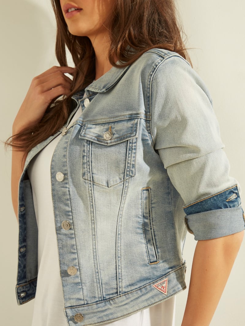 guess denim peplum jacket