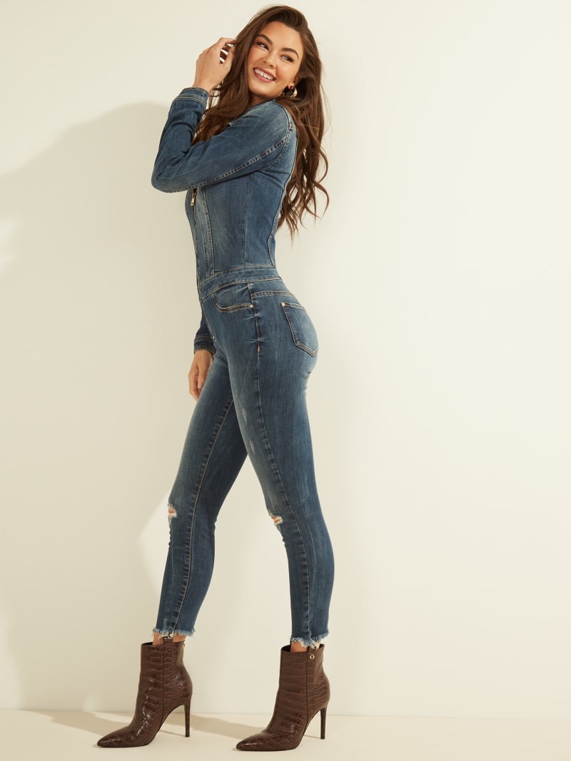 dressy denim jumpsuit