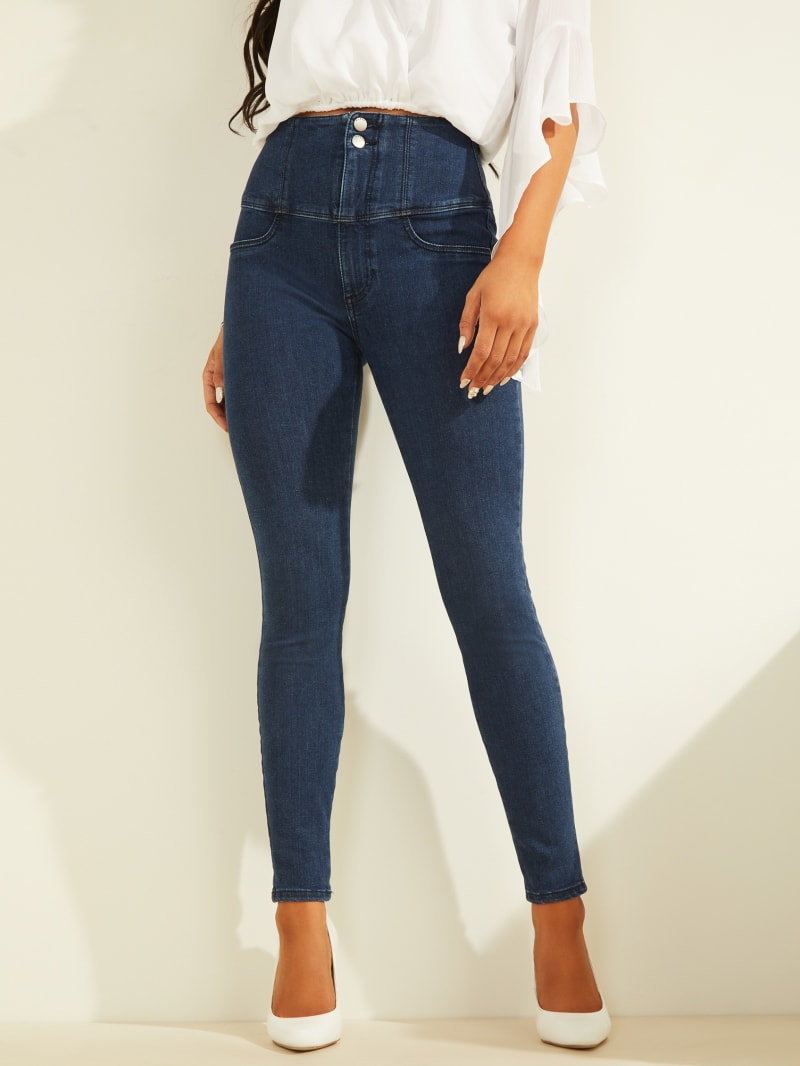 guess super high rise skinny jeans