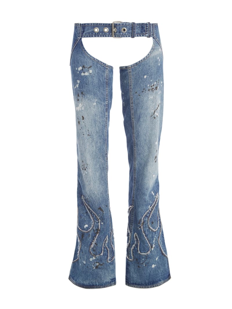 Womens discount denim chaps
