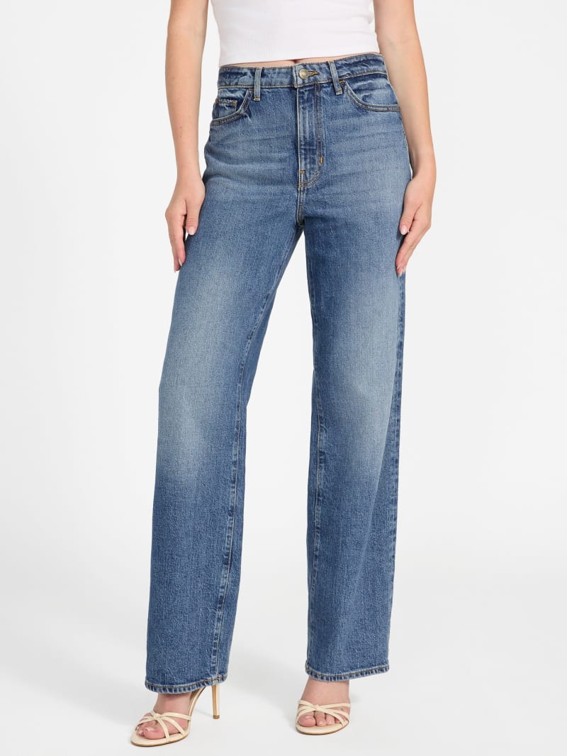 パンツ Guess usa low rise wide leg denim low-rise wide leg denim | GUESS