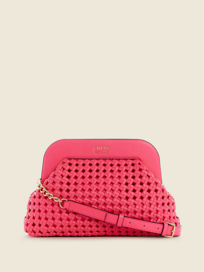 Guess pink clutch hot sale