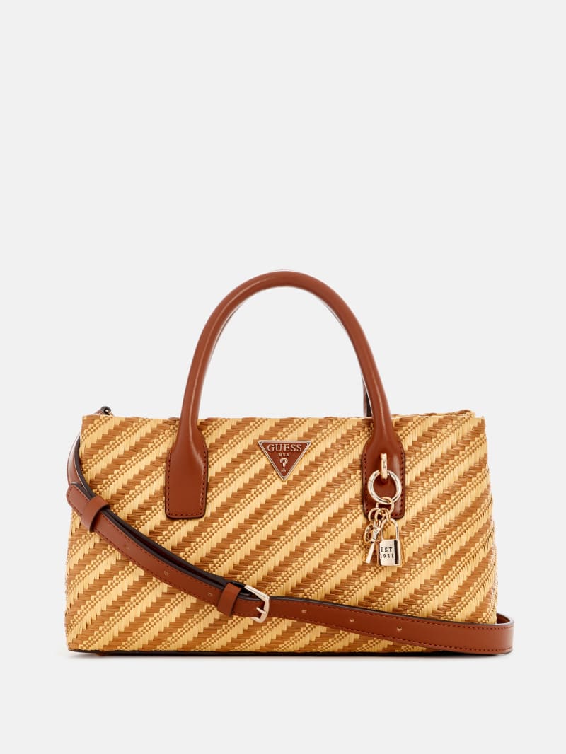 ショルダーバッグ・ポシェット Guess AVIS Saffiano Triangle Logo Satchel Bag HO1A3A08 Guess AVIS Saffiano Triangle Logo Satchel Bag HO1A3A08