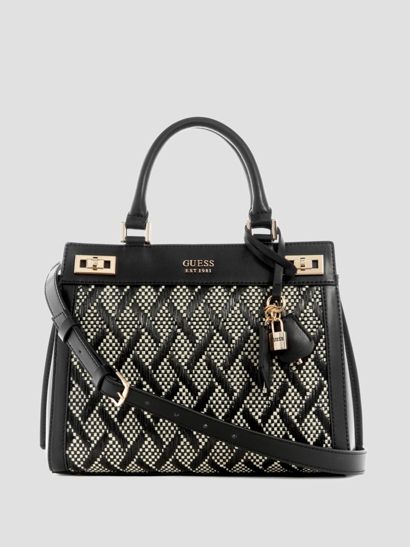 Katey Raffia Luxury Satchel GUESS