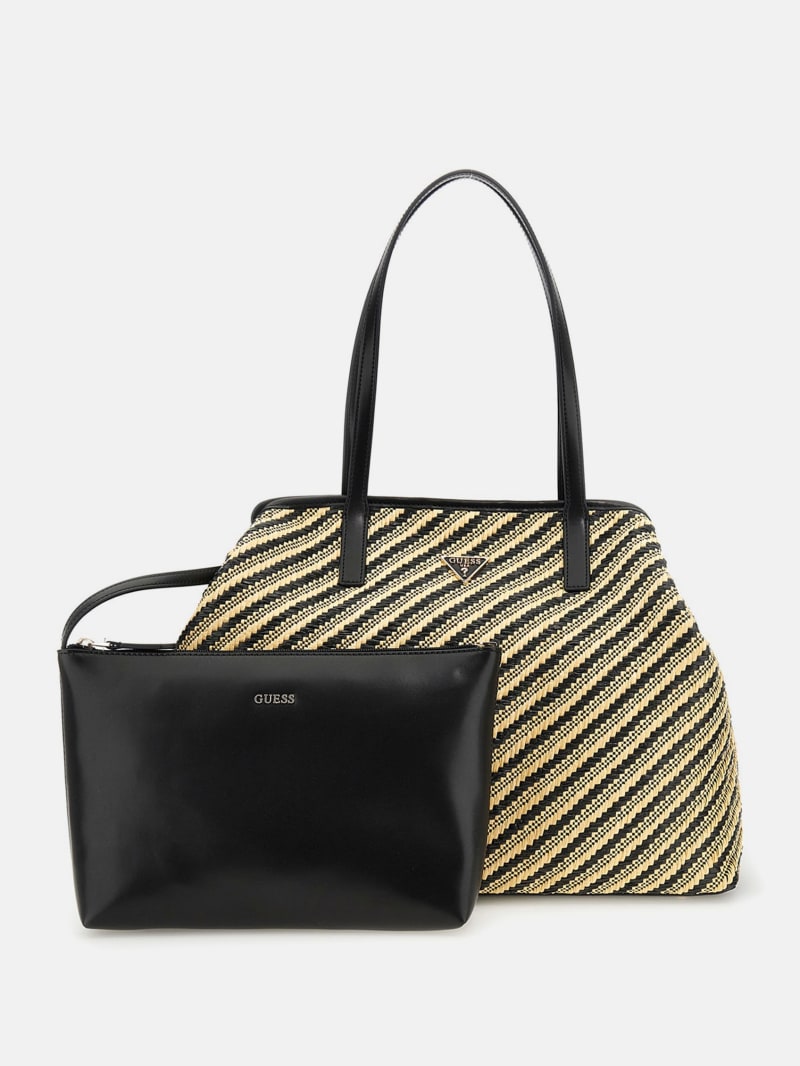 GUESS® Vikky Woven Straw Tote Set