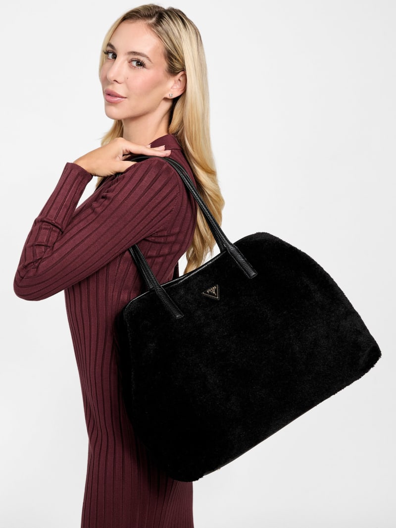 Victtoria Faux-Fur Large Tote Set