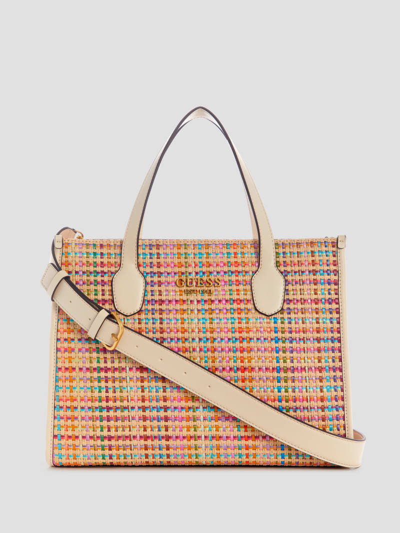 Silvana Colorful Straw Tote | GUESS