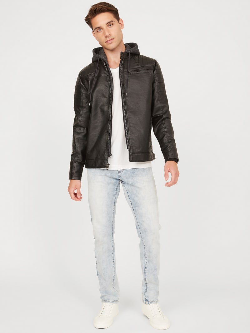 guess white bomber jacket