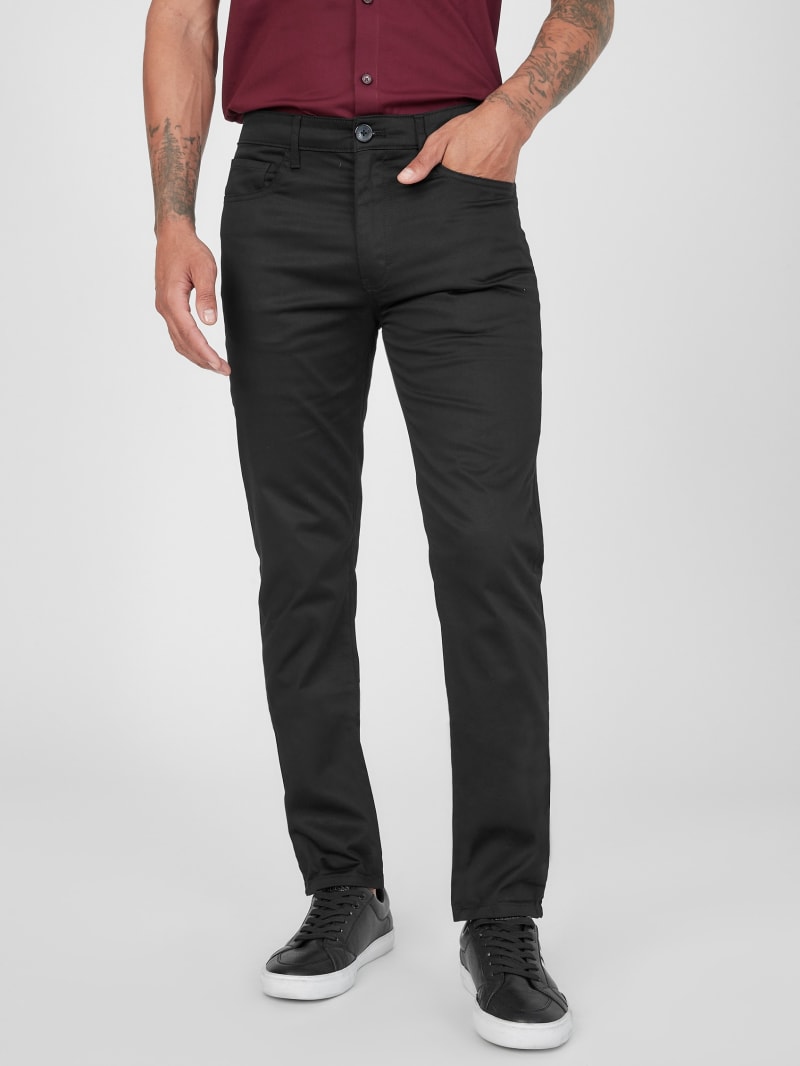 Ledger Sateen Pants | GUESS Factory