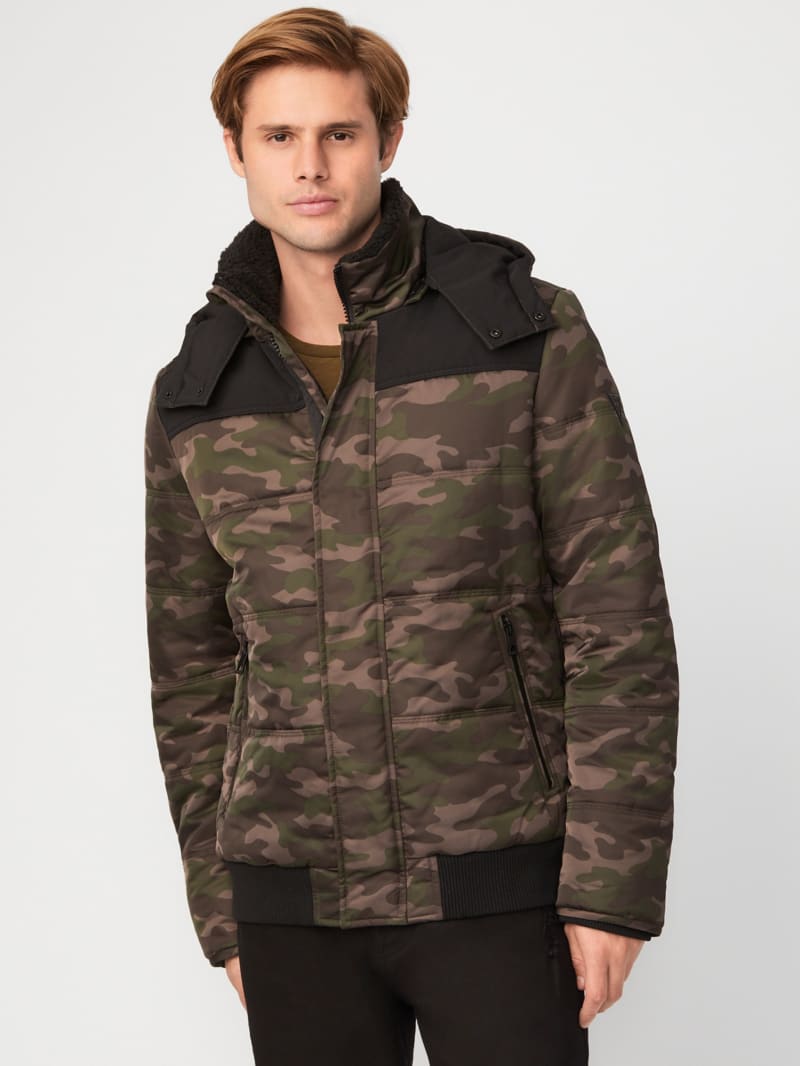 guess puffer jacket mens