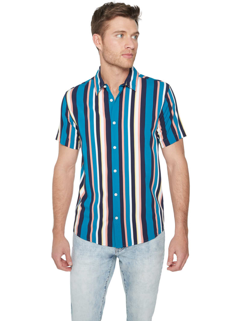 Shawn Striped Shirt | GUESS Factory