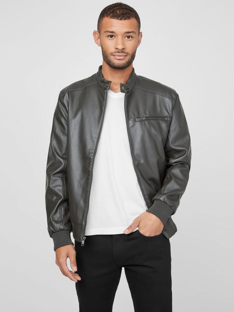 Baron Faux-Leather Moto Jacket