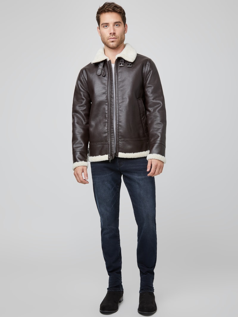 Magnus Faux-Leather Jacket | GUESS Factory