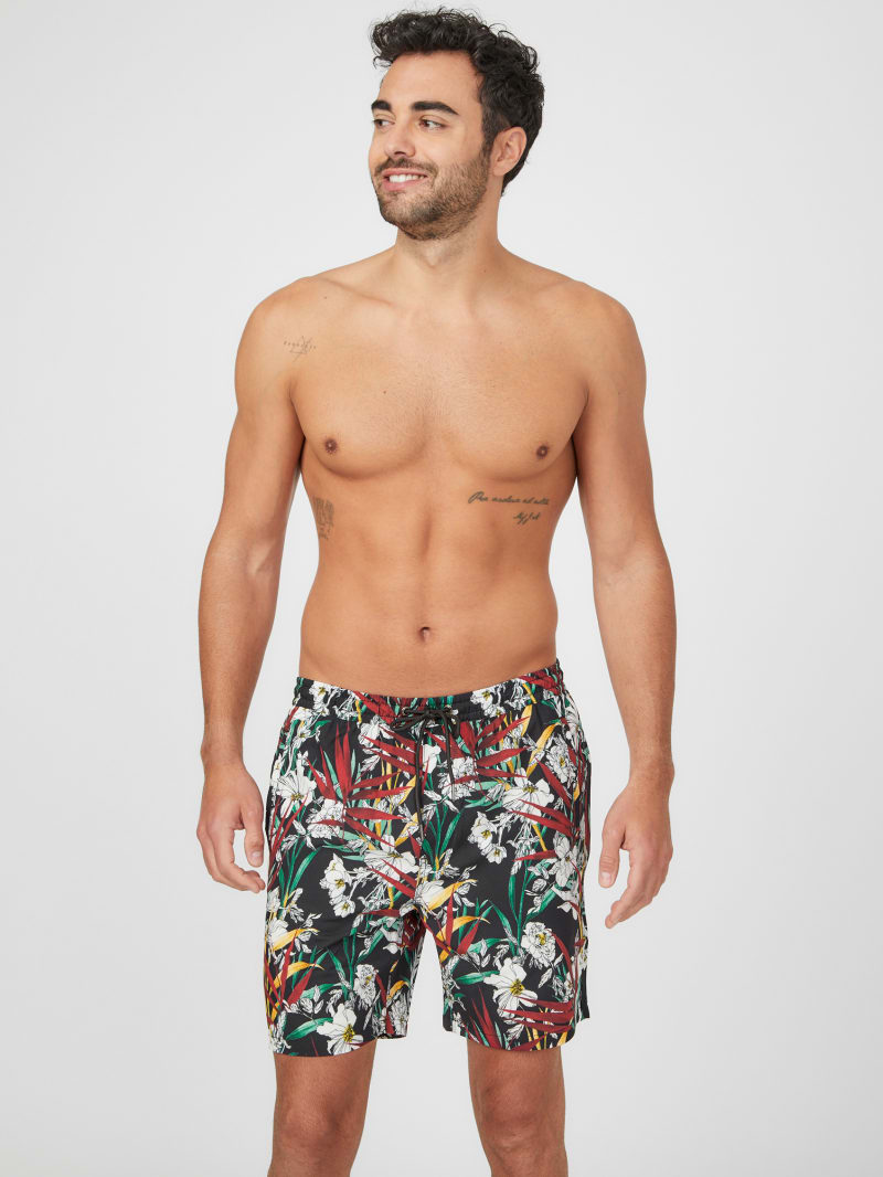 Jace Printed Swim Trunks | GUESS Factory