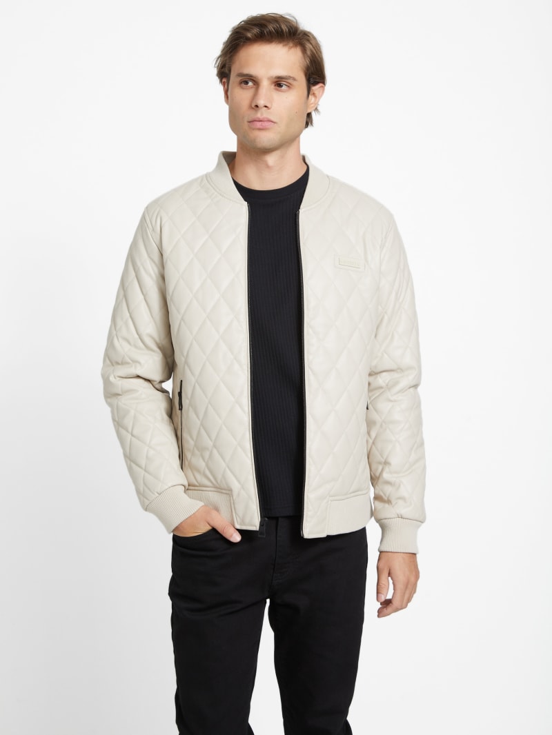 Peter Quilted Faux-Leather Jacket