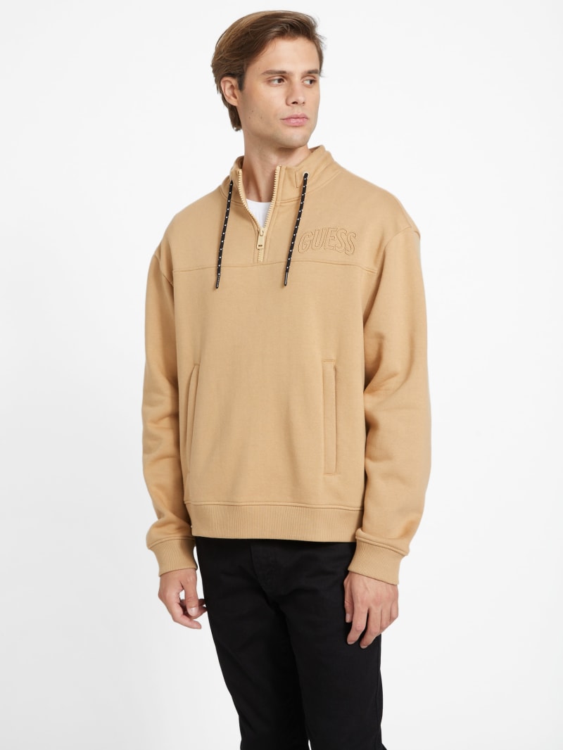 Eco Cedric Half-Zip Sweater | GUESS Factory