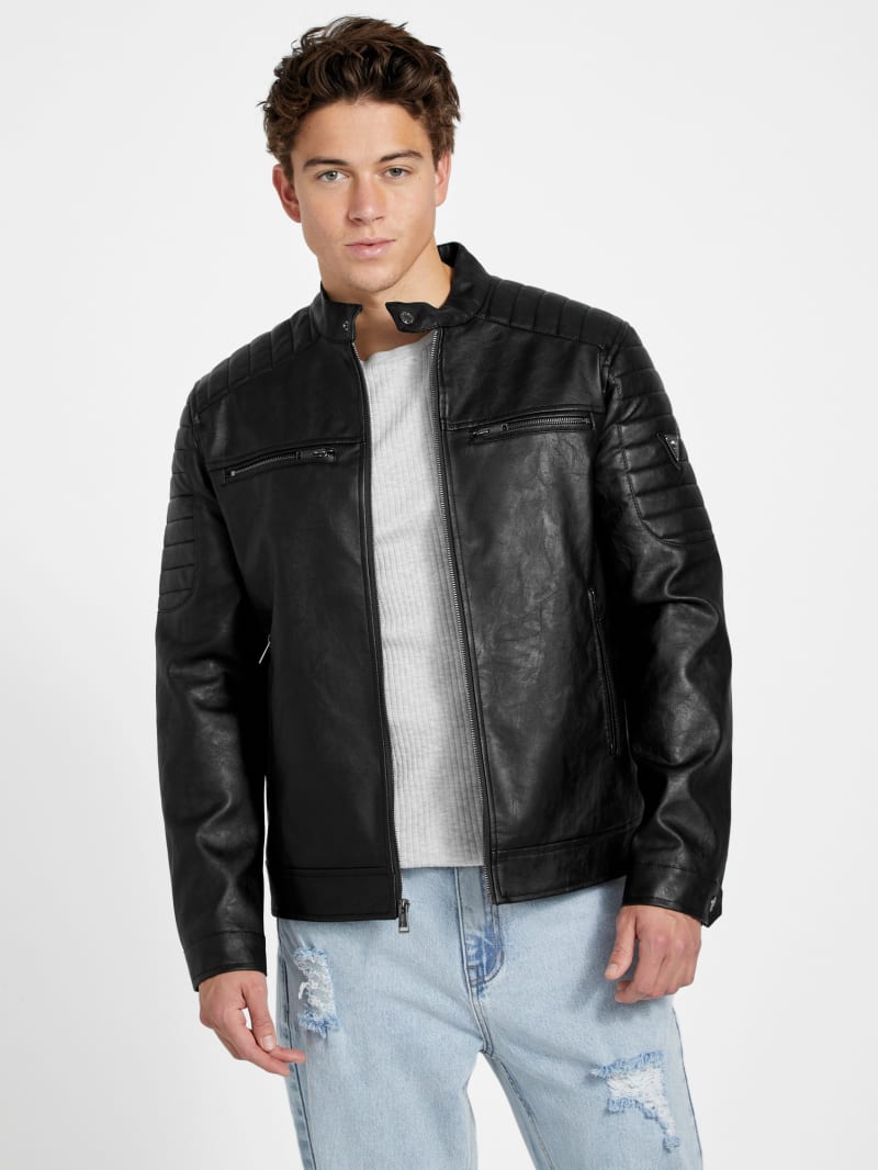 Rik Faux-Leather Moto Jacket