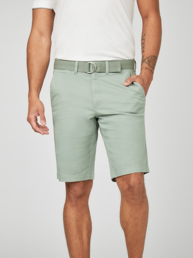 Abel Stretch FlatFront Shorts GUESS Factory