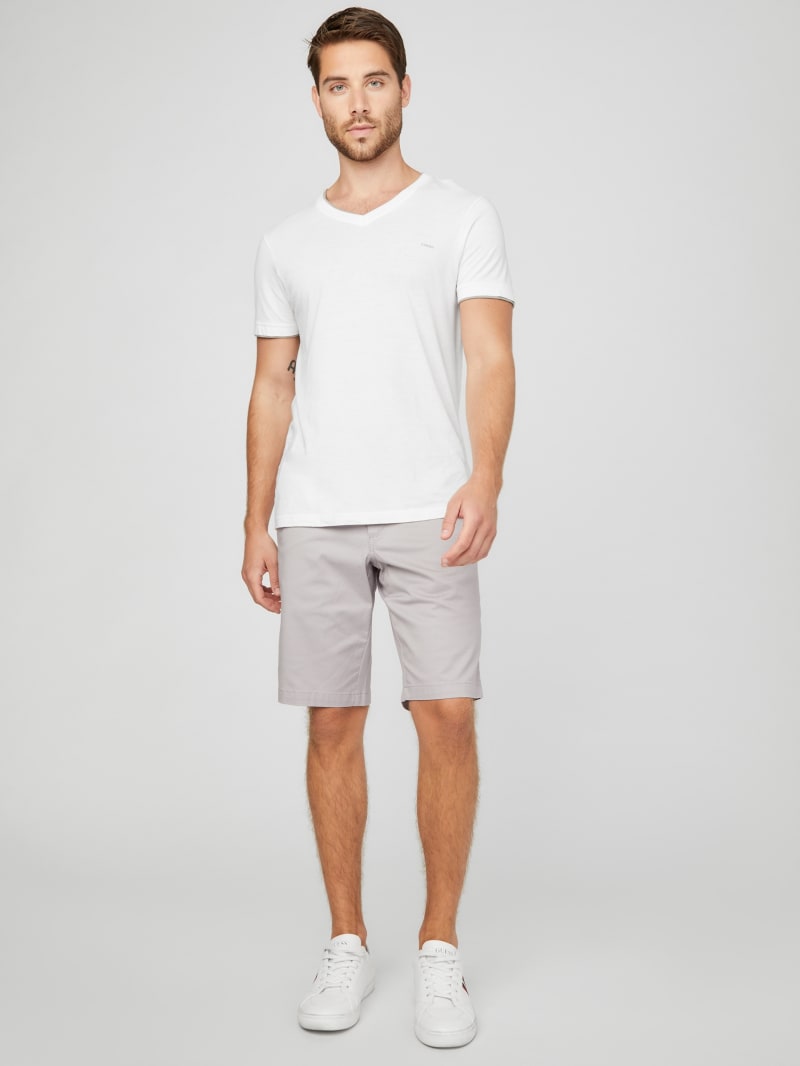 Abel Stretch Flat-Front Shorts | GUESS Factory