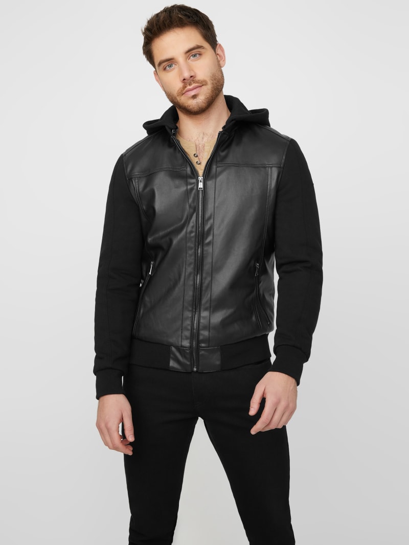 Grant Faux-Leather Flight Jacket