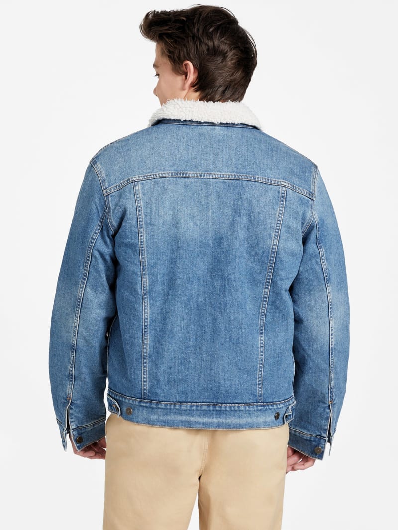 Guess sherpa denim jacket sale