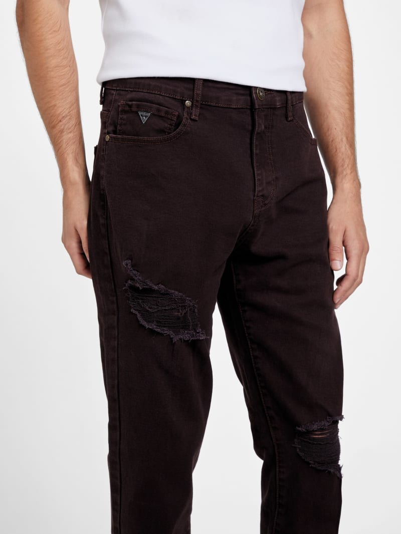 devil black over denim pants - privatelookbook | 60% - Asian