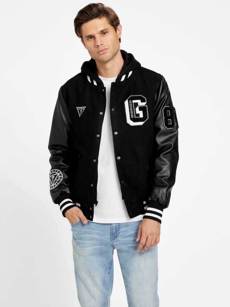 Park Hooded Varsity Jacket | GUESS Factory