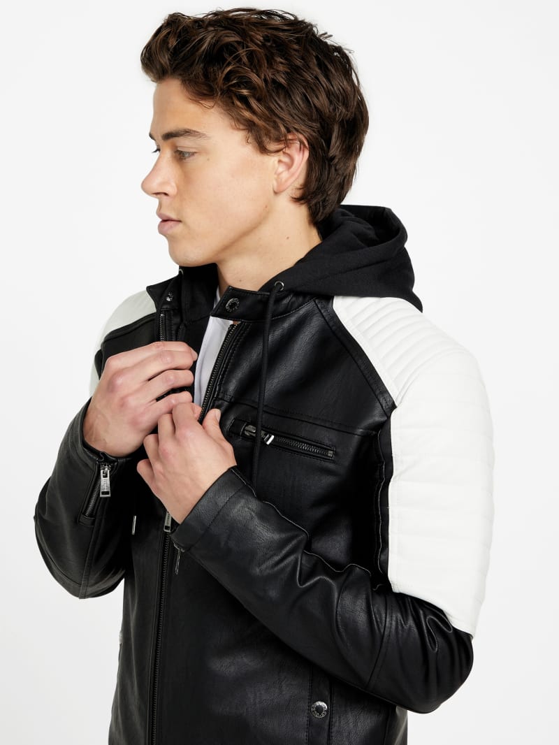 David Hooded Moto Jacket GUESS Factory Ca