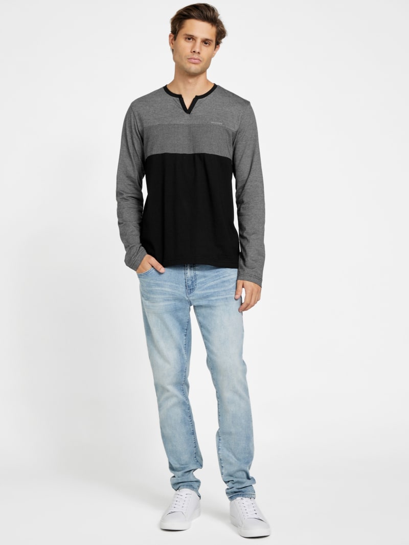Shane Split Long-Sleeve Tee | GUESS Factory