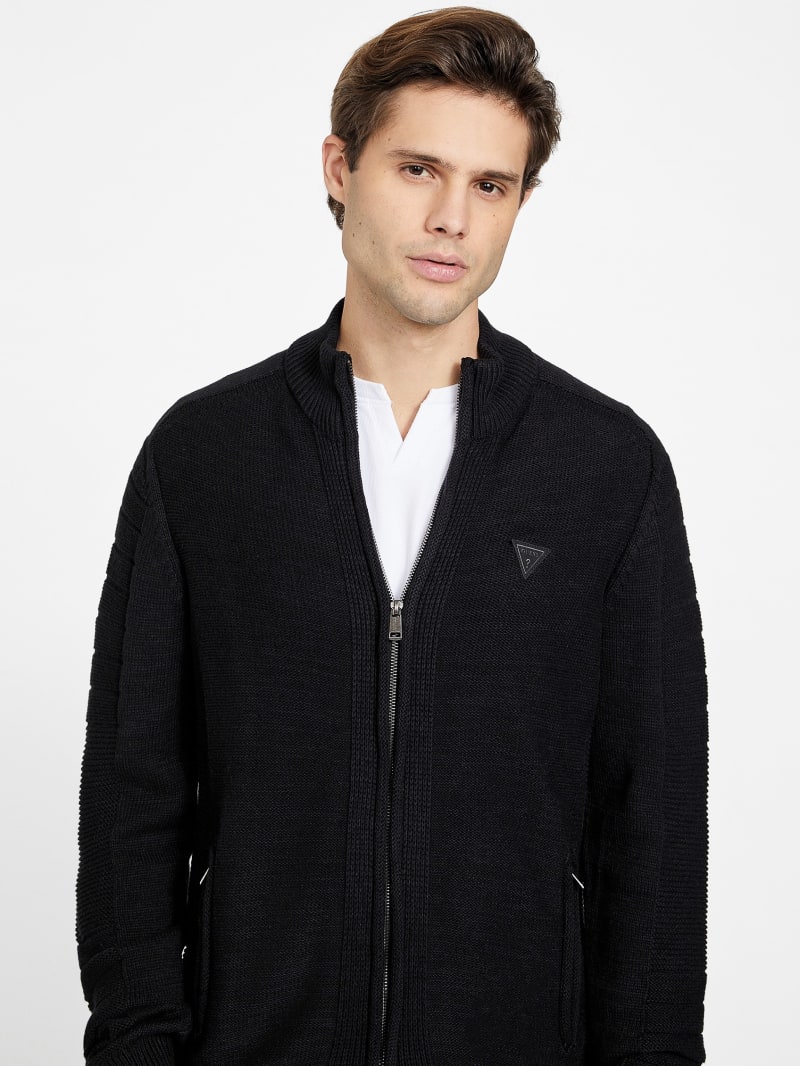 Black marled sweater store