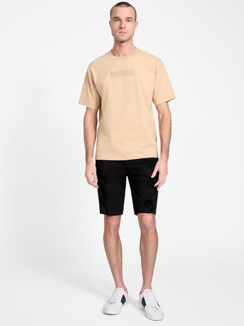 Clark Destroyed Denim Shorts | GUESS Factory