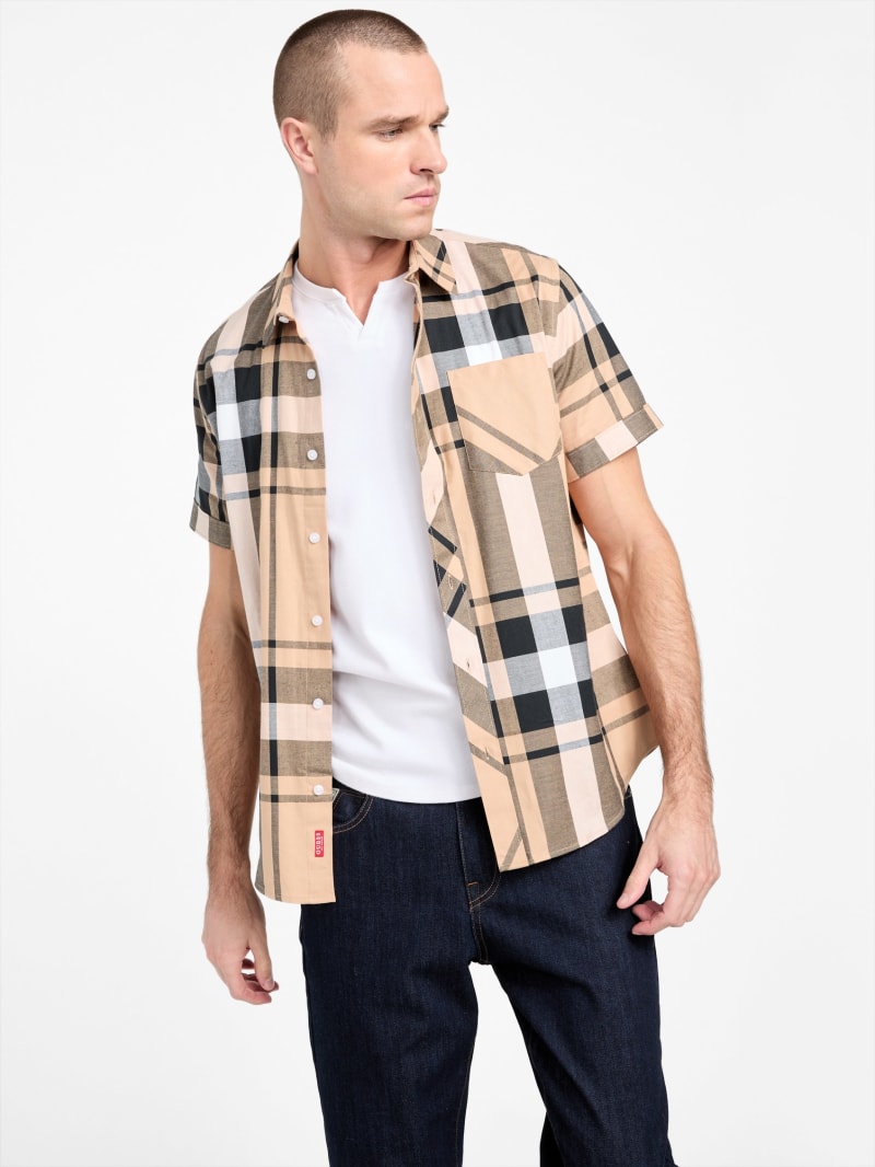 Hertz Plaid Pocket Shirt | GUESS Factory