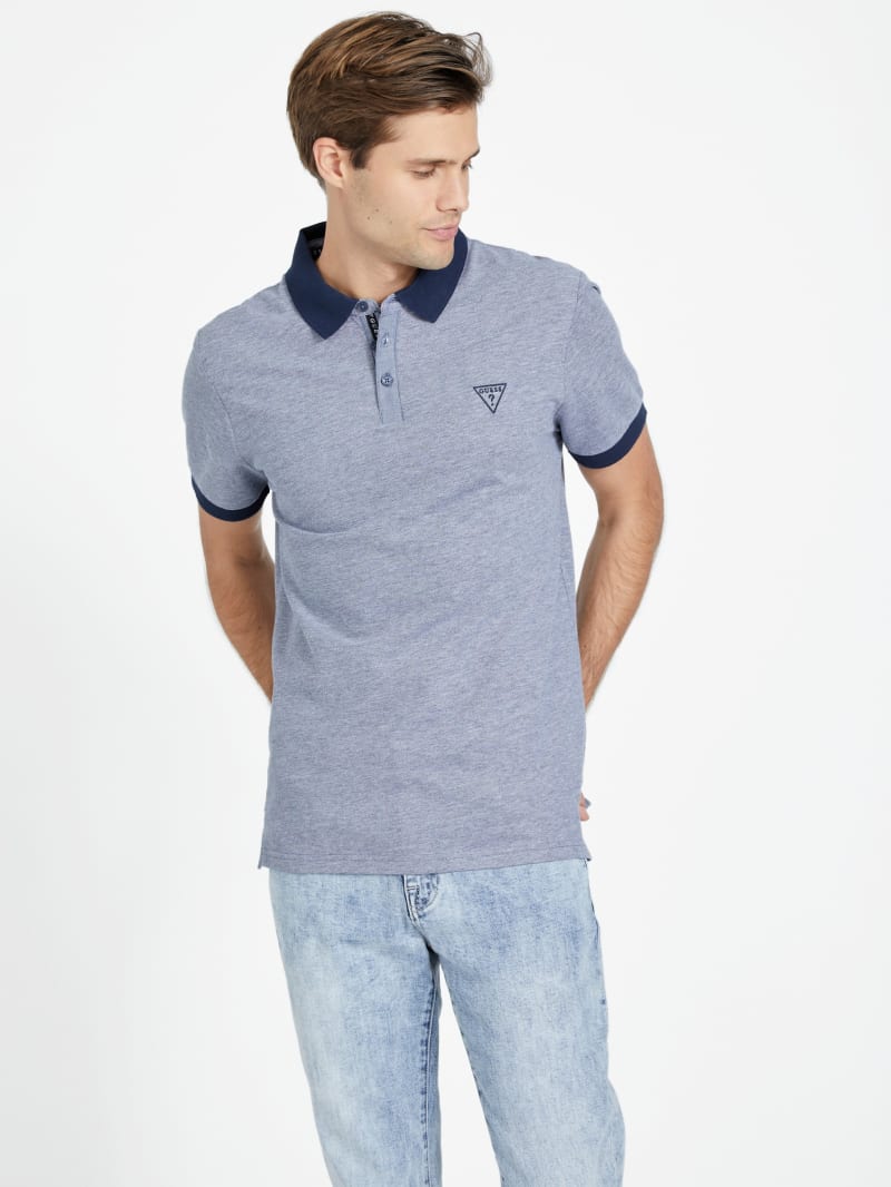 Finn Marled Polo | GUESS Factory