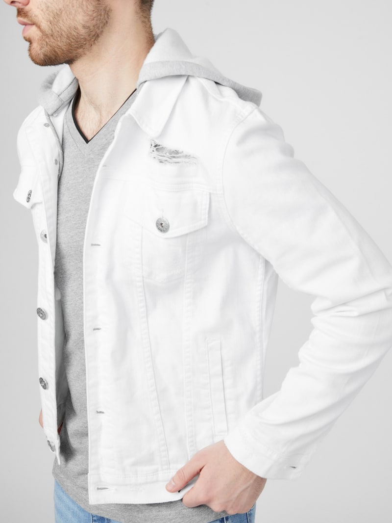 Men's white cheap denim jacket