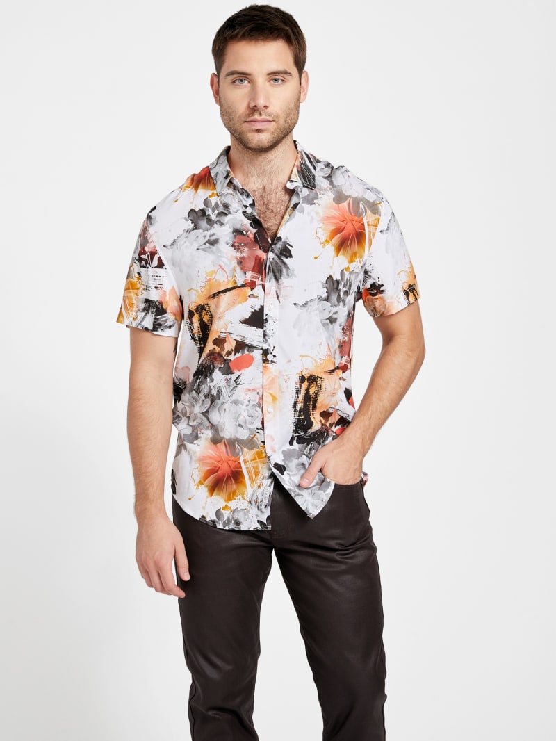 Guess floral shirt best sale