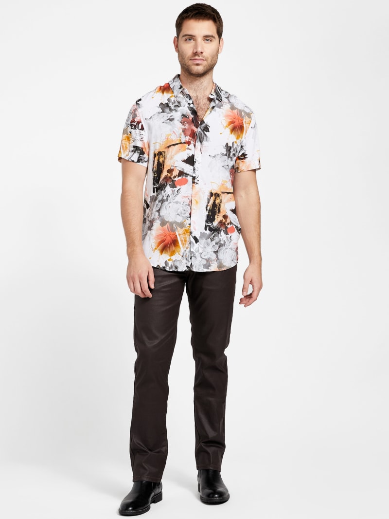 Rue Abstract Floral Shirt | GUESS Factory