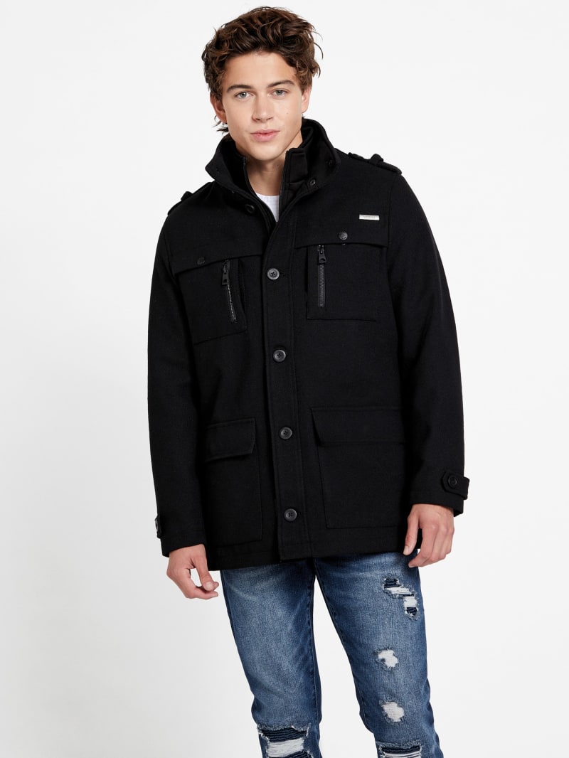 Henry Wool-Blend Coat | GUESS Factory