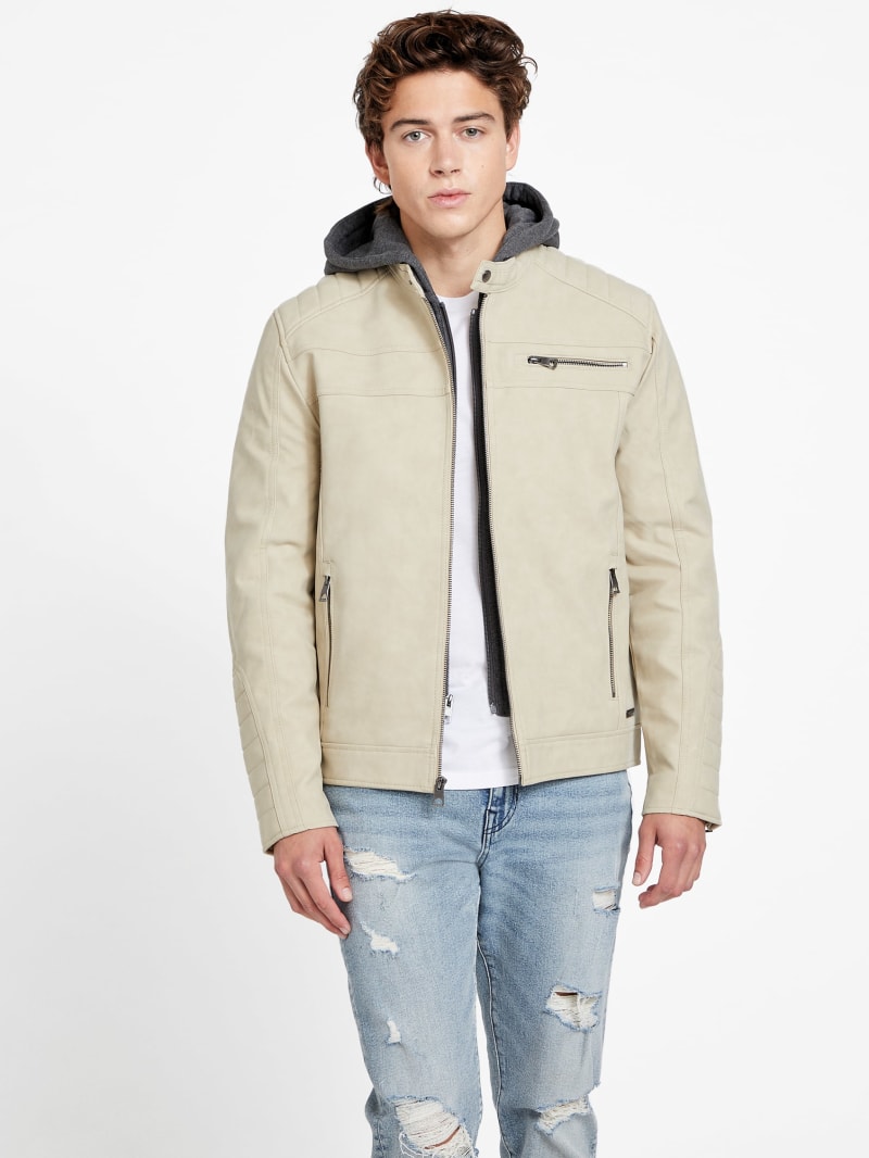 Faux suede moto jacket deals