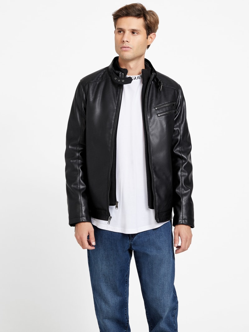 Waylen Faux-Leather Jacket | GUESS Factory