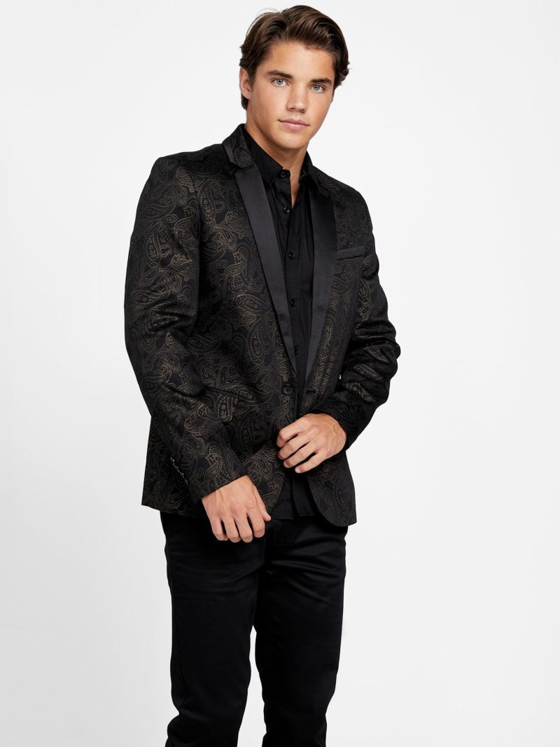 Phin Paisley Blazer GUESS Factory