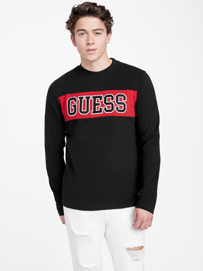 Black and red guess shirt top