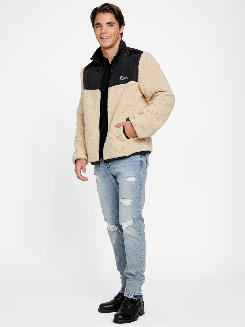 Guess sherpa jacket deals