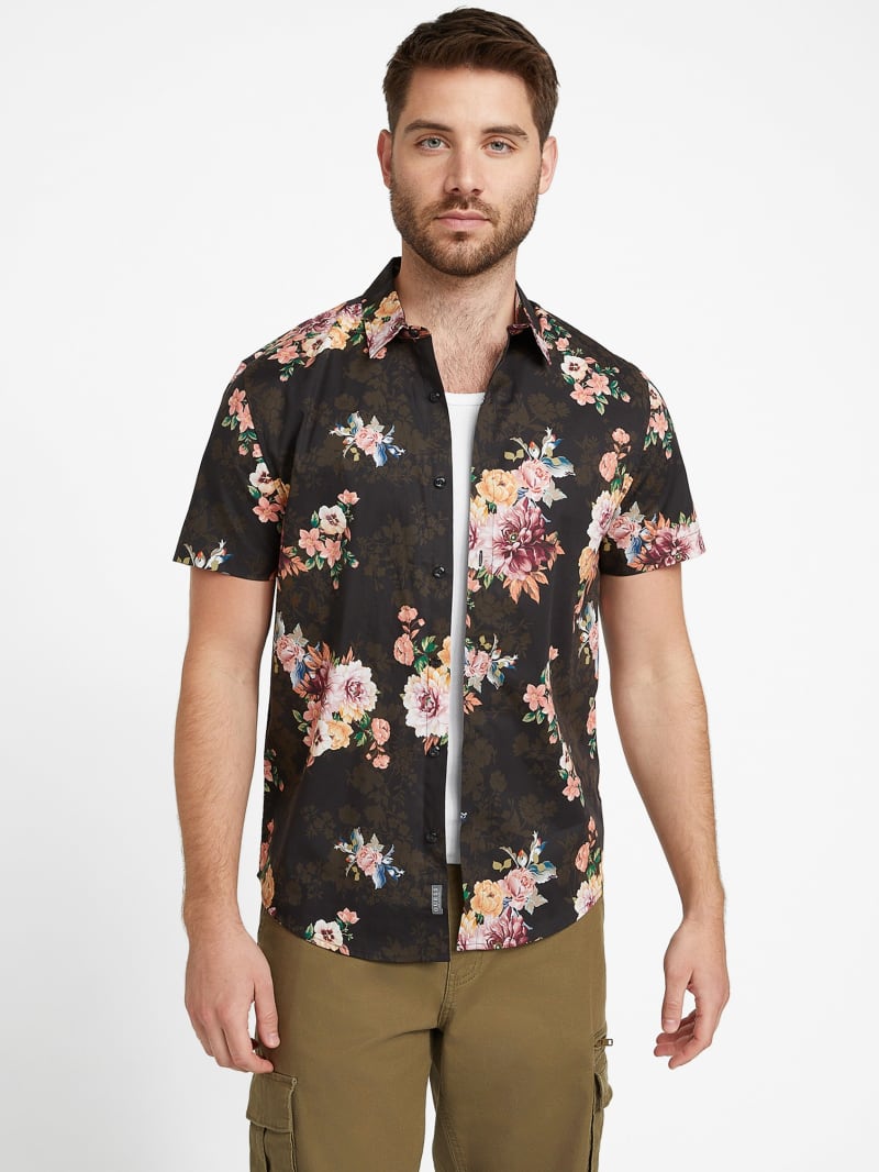 Guess mens floral shirt outlet
